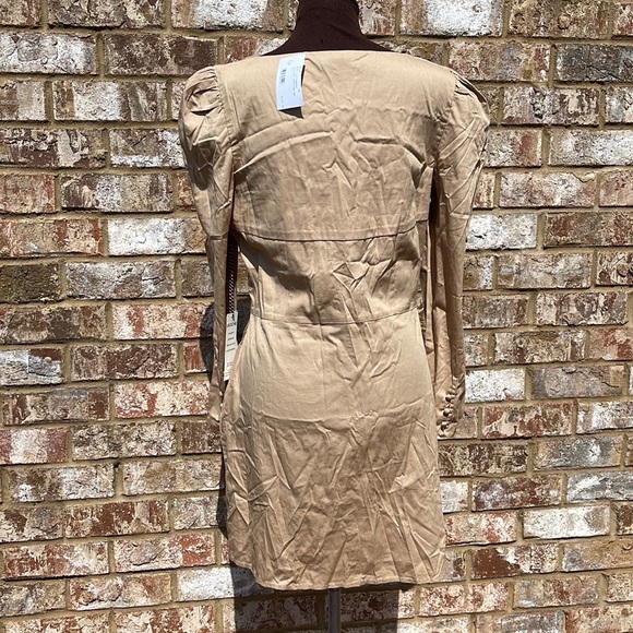 NWT Intermix Exclusive St. Roche Sandrine Cotton Tan Mini Dress Size XL - Picture 6 of 15